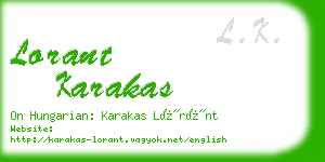 lorant karakas business card